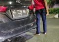 Mobil yang digunakan akun driver online bernama Chandra Dinata