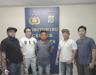 Tim Opsnal 2 Polresta Manado yang dipimpin langsung oleh Aipda Gazali Mulyono mengamankan pelaku penganiyaan