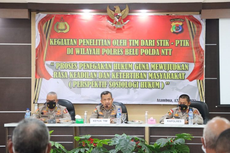 STIK LEMDIKLAT POLRI dipimpin Kabagjian Minpol PPITK, Brigjen. Pol. Drs. Chairul Farizal, SH, melakukan supervisi ke Mapolres Belu
