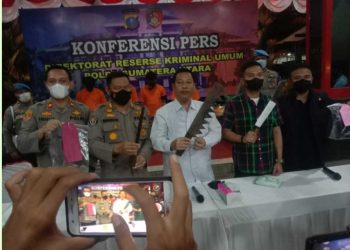 Konferensi Pers Dirreskrimum Polda Sumut