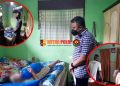Kasat Reskrim Kompol Teuku Fathir Mustafa, SIK, MH menjenguk seorang ibu rumah tangga (IRT) yang menjadi korban geng motor