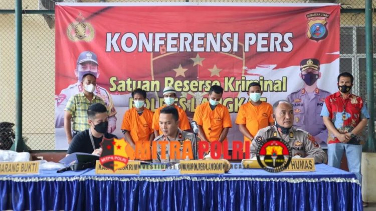 Konferensi Pers Polres Langkat