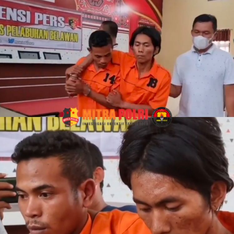 M Isa (26) dan Edo (25), pelaku pencabulan terhadap anak usia 4 tahun, inisial NW di kawasan Hamparan Perak, Deliserdang