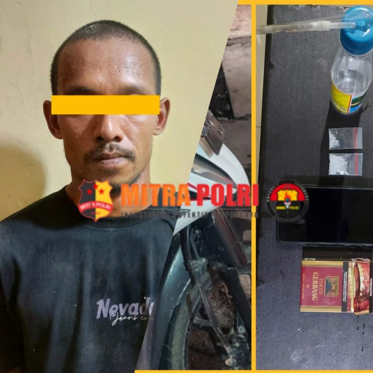 Unit Reskrim Polsek selesai telah melakukan penangkapan terhadap 1 (satu) orang laki-laki diduga pelaku tindak pidana Narkoba jenis sabu-sabu
