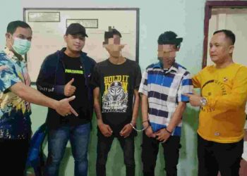 Dua pemalak yang sempat viral di medsos berhasil diringkus Tim Harimau Siguntang Polsek Ilir Barat 1 (IB1) Palembang