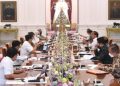 Rapat terbatas yang dipimpin oleh Presiden Joko Widodo di Istana Merdeka, Jakarta, Senin, 18 Juli 2022