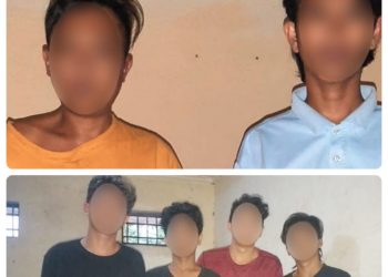 Tim gabungan Polres Minahasa Tenggara (Mitra) mengamankan 6 dari 7 pria terduga pelaku penganiayaan