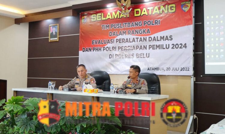 Polres Belu menerima kunjungan kerja dari Pusat Penelitian dan Pengembangan (Puslitbang) POLRI