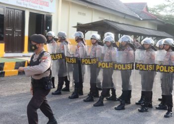 Pelatihan Dalmas dan Borgol Polri kepada Personil Sat Samapta Polres Bangka