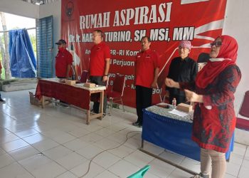 Rapat konsolidasi partai PDIP yang bertempat di rumah aspirasi Kabupaten Tegal