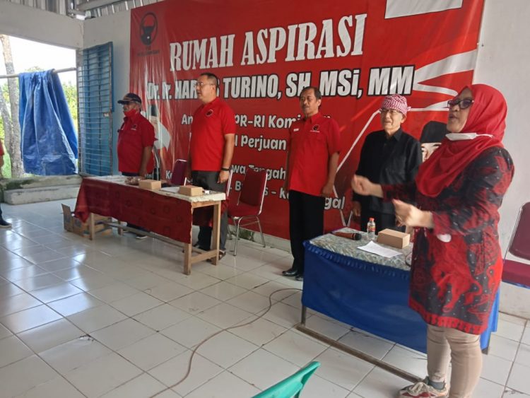 Rapat konsolidasi partai PDIP yang bertempat di rumah aspirasi Kabupaten Tegal