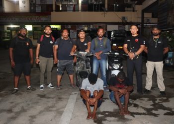 Tim Resmob Numbay kembali berhasil mengungkap kasus Curanmor, kali ini tim mengamankan dua pelaku curanmor dan satu penadah