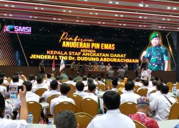 Rapat Pimpinan Nasional (Rapimnas) Serikat Media Siber Indonesia (SMSI) tahun 2021 di Markas Besar Angkatan Darat, Jalan Veteran Jakarta