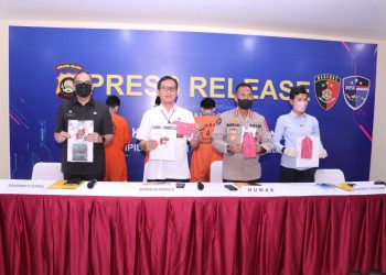 Konferensi Pers Ditreskrimsus Polda Sumsel