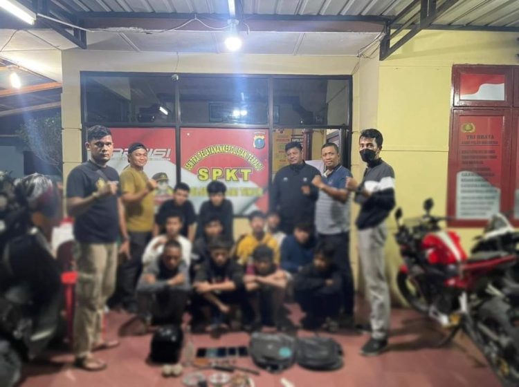 11 Orang Anggota Geng Motor di seputaran Jl. Soekarno Hatta Kec. Binjai Timur