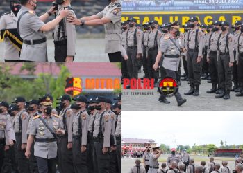 Pembukaan pendidikan pembentukan Bintara Polri gel-II T.A. Tahun 2022 bertempat di Lapangan Upacara Satya Haprabu SPN Hinai Polda Sumut