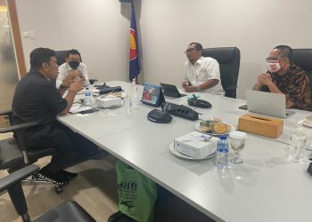 Kepala Dinas Kebudayaan dan Pariwisata Aceh, Almuniza Kamal, saat melakukan pertemuan koordinasi dengan Direktur Jenderal (Dirjen) Kebudayaan Kemendikbudristek, Hilmar Farid