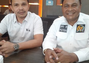 Asrul Sani Ketua (Angkatan Baru Iskandar Muda) ABIM, melakukan pertemuan dengan senator Aceh Dr. Ir. Abdullah