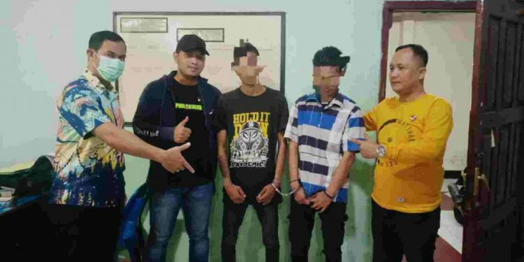Dua pemalak yang sempat viral di medsos berhasil diringkus Tim Harimau Siguntang Polsek Ilir Barat 1 (IB1) Palembang