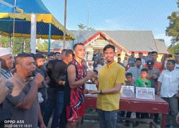 Final Turnamen Bola Voli Hut Kemerdekaan Republik Indonesia 77 antar Gampong se Kecamatan Paya Bakong