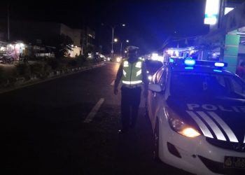 Satuan Lalulintas Polres Bangka Barat melaksanakan patroli Rutin, demi memberikan rasa aman dan nyaman kepada masyarakat