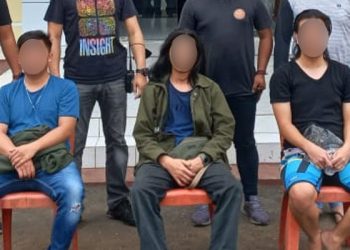 Tim Anti Bandit Polres Tomohon mengamankan tiga pria pelaku penganiayaan secara bersama-sama di Walian Dua Lingkungan III, Tomohon Selatan