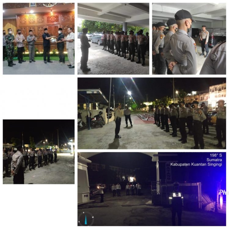 Jajaran Personil Polres Kuantan Singingi ikut melakukan pengamanan pelaksanaan agenda DPRD Kuantan Singingi