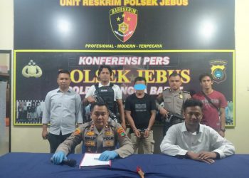 Polsek Jebus Polres Bangka Barat Amankan Pelaku Penusukan Tidak Sampai 1 x 24 jam