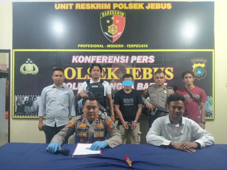Polsek Jebus Polres Bangka Barat Amankan Pelaku Penusukan Tidak Sampai 1 x 24 jam