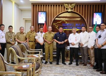 Gubernur Sumsel H. Herman Deru menerima audiensi Executive General Manager Angkasa Pura II