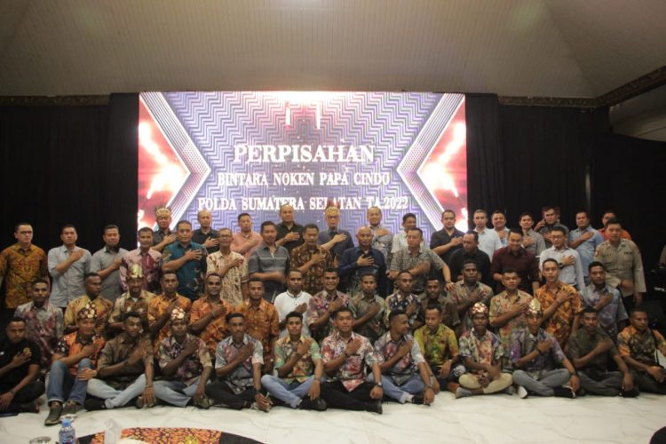 Perpisahan Ba Noken Papa Cindo (Palembang Papua Cinta Indonesia) Polda Sumsel 2022