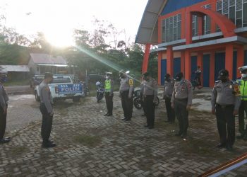 Sat Lantas Polres Kuansing Back Up Polsek Kuantan Mudik Lakukan Pengamanan Acara Gowes Lubuk Jambi Adventure Tahun 2022