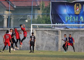 Pertandingan sepakbola Liga Santri Piala Kasad Regional Korem 011/Lilawangsa