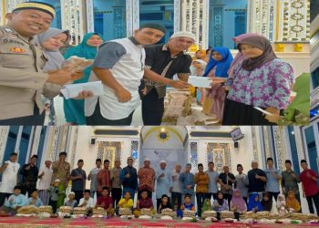 Masjid Al Ikhlas Kelurahan Sidorejo, Kecamatan Rantau Selatan, Labuhanbatu, Sumut, melakukan kegiatan penyantunan anak yatim