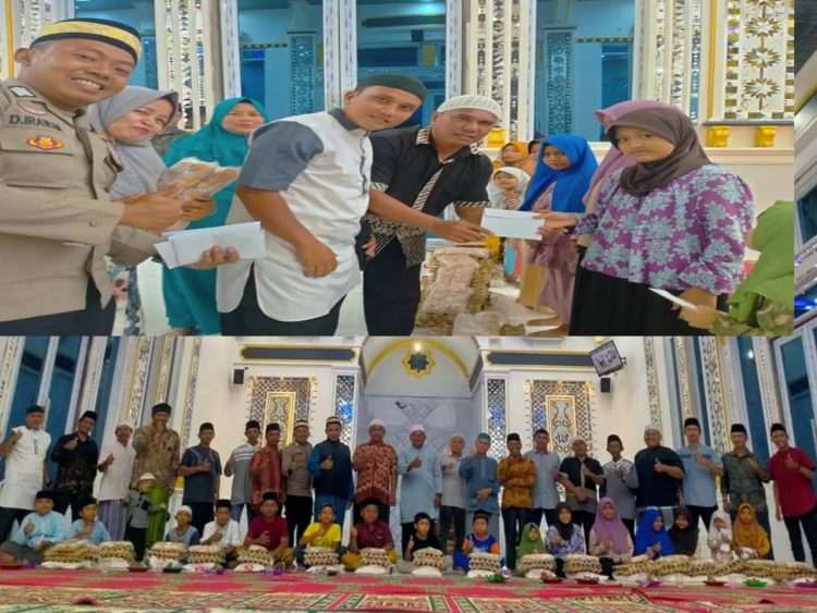 Masjid Al Ikhlas Kelurahan Sidorejo, Kecamatan Rantau Selatan, Labuhanbatu, Sumut, melakukan kegiatan penyantunan anak yatim