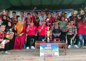 Pertandingan Final Open Turnamen Sepak Bola Damai Cup II Piala DPW PA Kabupaten Aceh Tamiang