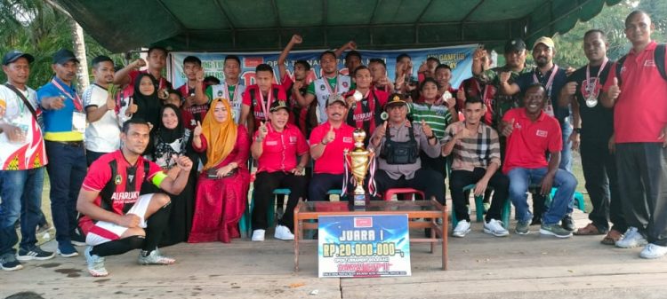 Pertandingan Final Open Turnamen Sepak Bola Damai Cup II Piala DPW PA Kabupaten Aceh Tamiang