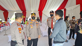 Dirpamobvit Polda Banten Kombes Pol Edy Sumardi menghadiri acara Pembukaan Ground Breaking pembangunan Tol Serang-Panimbang