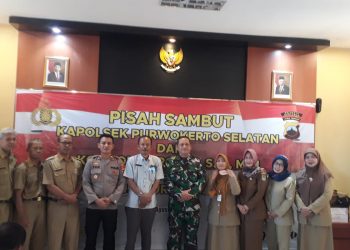 Kepolisian Sektor Purwokerto Selatan mengadakan acara Pisah sambut untuk Kapolsek dari pejabat lama kepada pejabat baru
