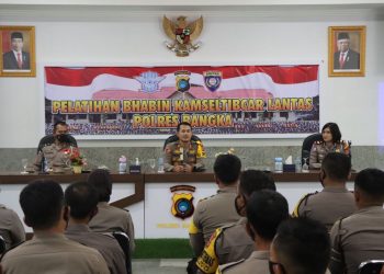 Sat Lantas Polres Bangka Melaksanakan kegiatan Pelatihan Bhabinkamtibmas Kamseltibcar Lantas