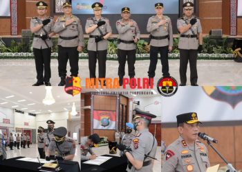 Kapolda Sumut Irjen Pol. Drs. R. Z. Panca Putra S, M.Si memimpin upacara serah terima jabatan Kapolres Asahan dan Kapolres Tapanuli Selatan