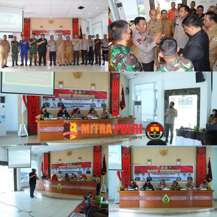 Kapolda Sumut Irjen Pol. Drs. R.Z. Panca Putra S., M.Si memimpin Rapat Koordinasi (Rakor) Operasi Kontijensi Aman Nusa II Toba 2022