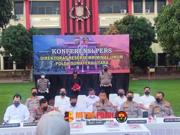 Konferensi Pers Polda Sumut