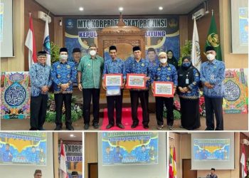 Penjabat Gubernur Kepulauan Bangka Belitung, Ridwan Djamaluddin secara resmi menutup MTQ KORPRI Tingkat Provinsi Kepulauan Bangka Belitung