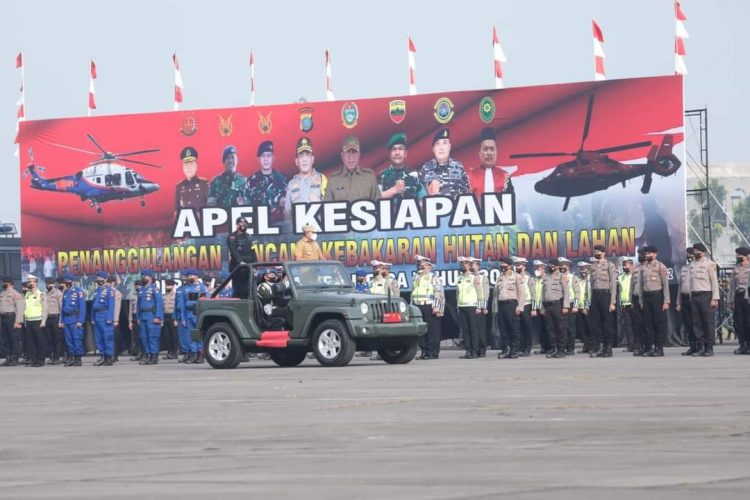 Gubernur Sumatera Utara pimpin apel kesiapan penanggulangan bencana kebakaran hutan dan lahan