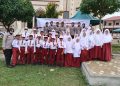 Kabagren Polres Aceh Tamiang Kompol Nastuti Ariani Nasution, S.Ag Laksanakan Upacara Bendera di Yayasan Pondok Pasantren Islam Terpadu Aceh Tamiang