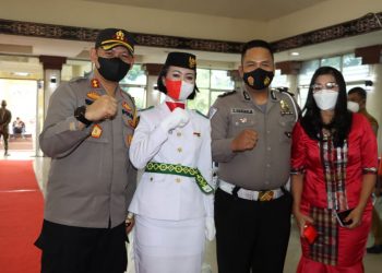 Kapolres Dairi AKBP Wahyudi Rahman, S.H, S.I.K, M.M beri motifasi dan semangat kepada Pasukan Pengibar Bendera Pusaka (PASKIBRAKA) Kabupaten Dairi