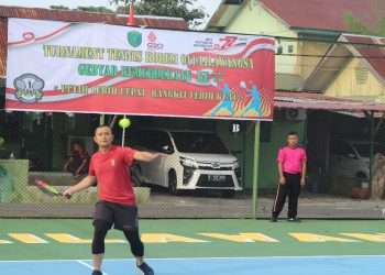 Satuan Korem 011/Lilawangsa mengadakan turnamen terbuka tenis lapangan memperingati HUT RI ke 77 Tahun 2022