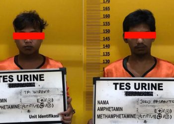 Pelaku tindak pidana penyalahgunaan Narkotika JP Bin S (28) dan TW alias CK