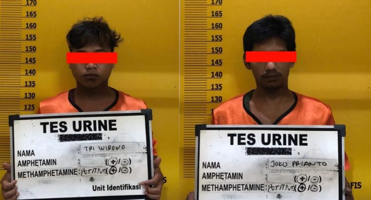 Pelaku tindak pidana penyalahgunaan Narkotika JP Bin S (28) dan TW alias CK